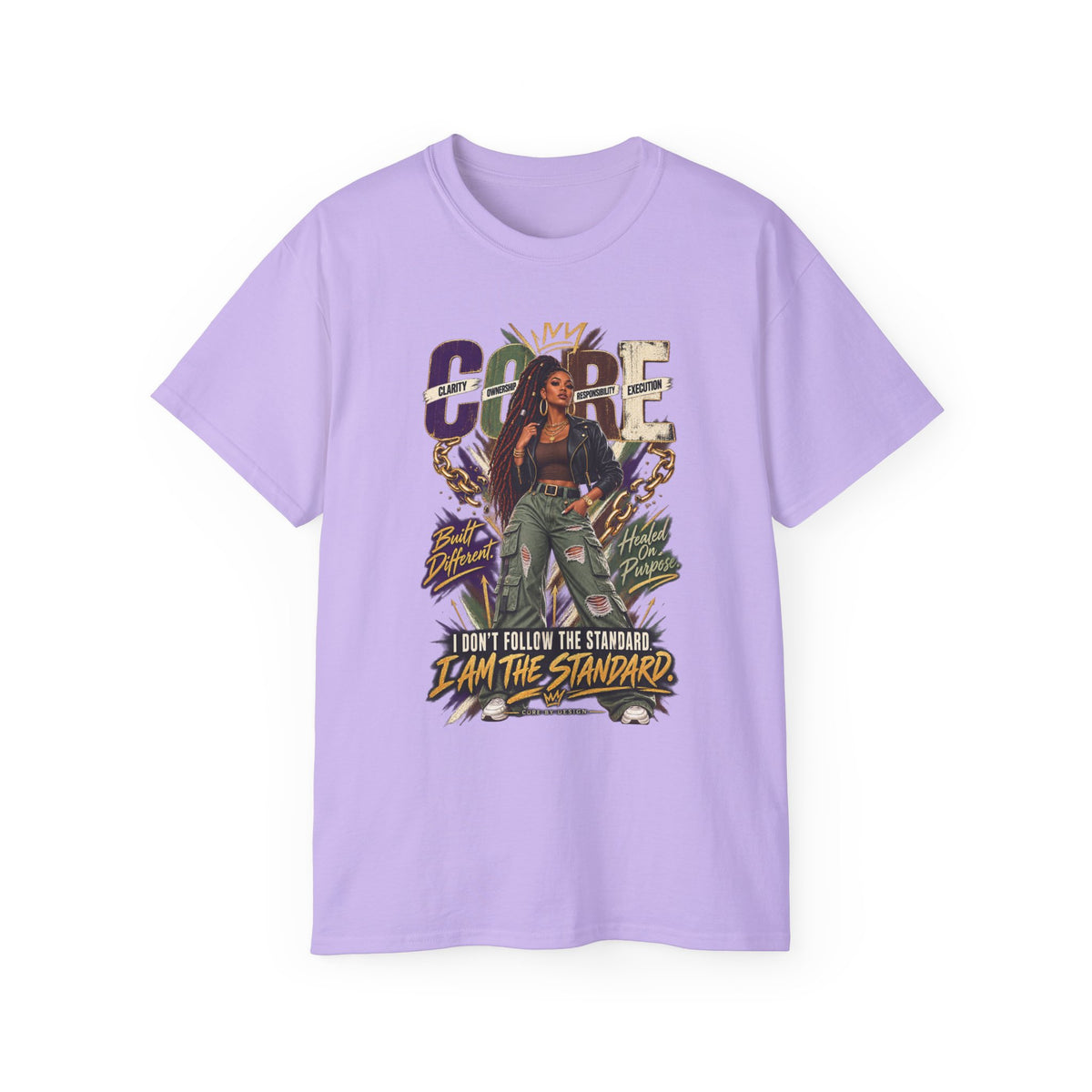 I Am The Standard graphic Tee | Empowered Woman Illustration, Bold Typography