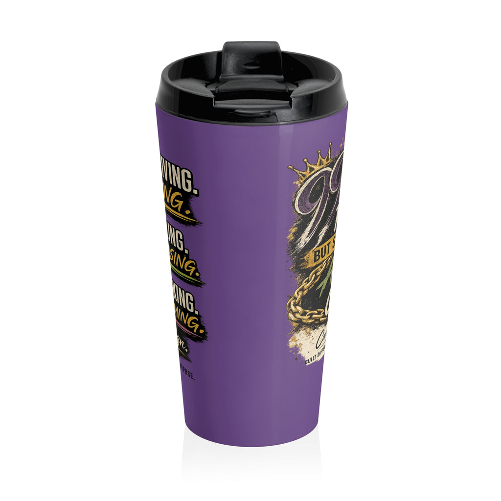 I Stopped Caring I Started Caring Travel Mug | Purple Stainless Steel Tumbler