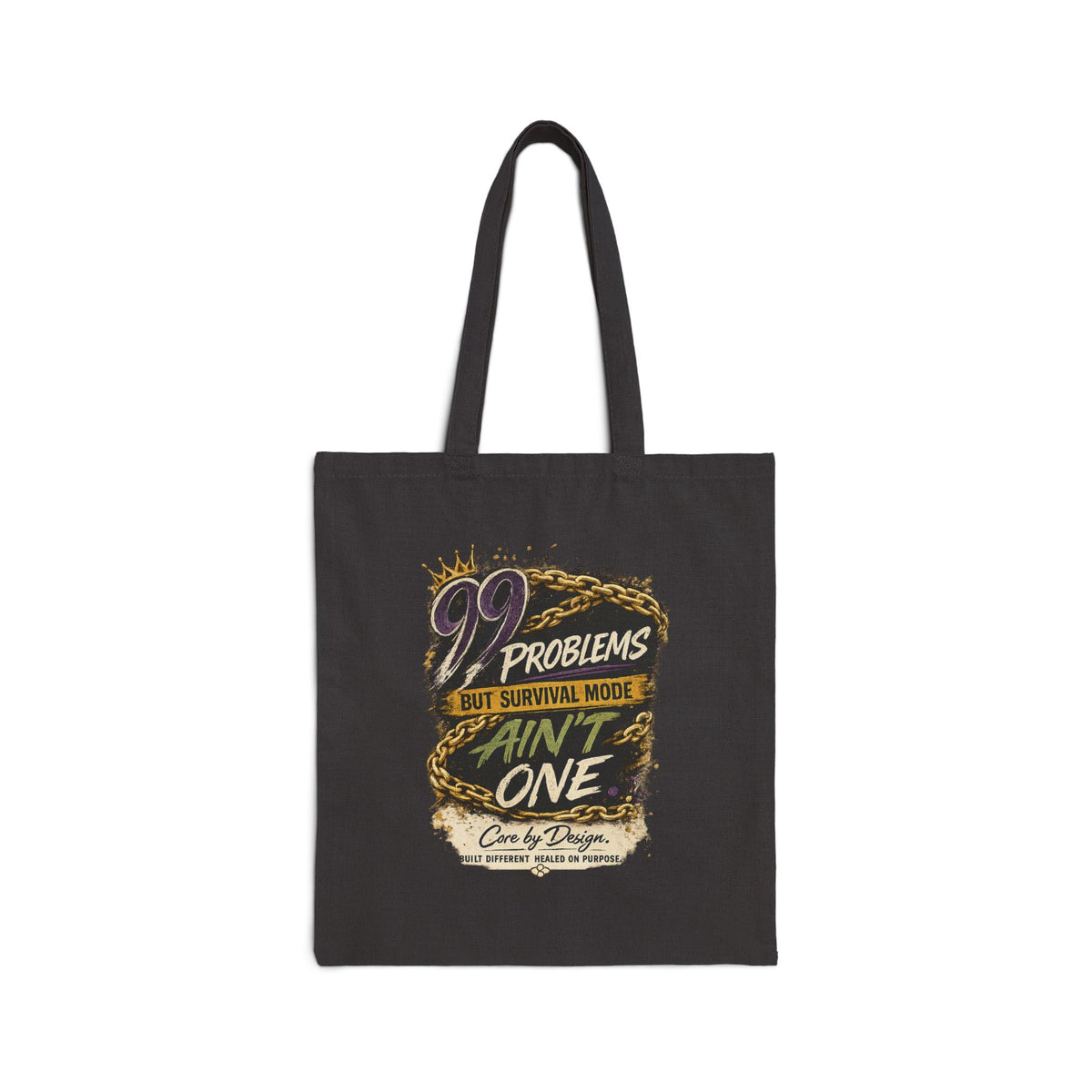 99 Problems But Survival Mode Ain't One Tote Bag | Canvas Grocery Book Bag